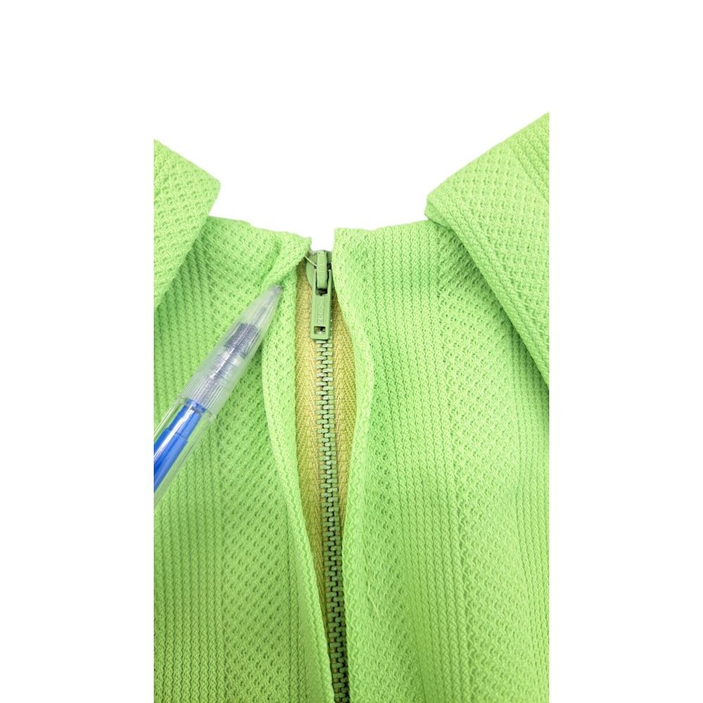 Vintage Handmade Pant Suit Polyester Top Crop Pants Women Large Green 2 Piece - Picture 13 of 16